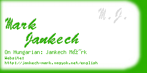 mark jankech business card